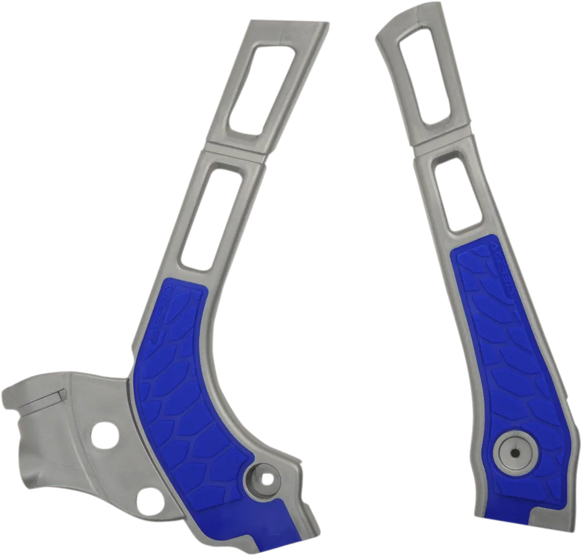 Acerbis X-Grip Frame Guards - Silver/Blue - Part Number 2464741404 1