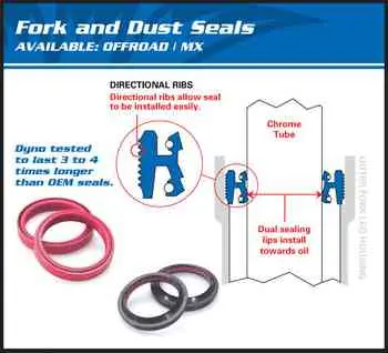 All Balls Fork & Dust Seal Kit Kawasaki Kx250f, Kx250, Kx250x - 2004–2022 2