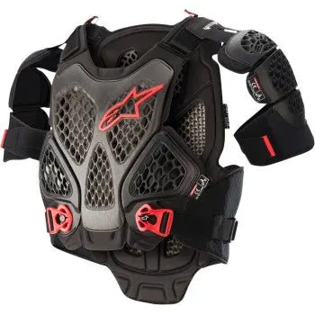 Alpinestars A-6 Chest Protector/Roost Guard - Adult Black/Red 1