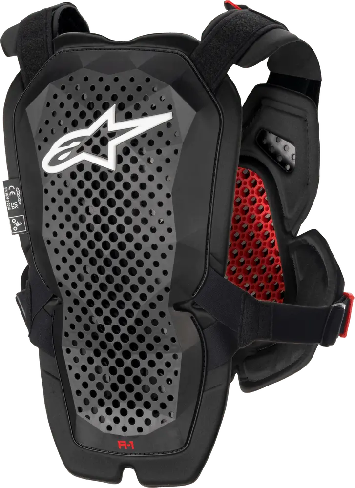 Alpinestars Adult A-1 Pro Chest Protector - Anthracite/Black/Red 2