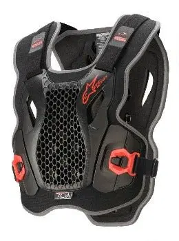 Alpinestars Bionic Action Chest Protector/Roost Guard - Adult Black/Red 1