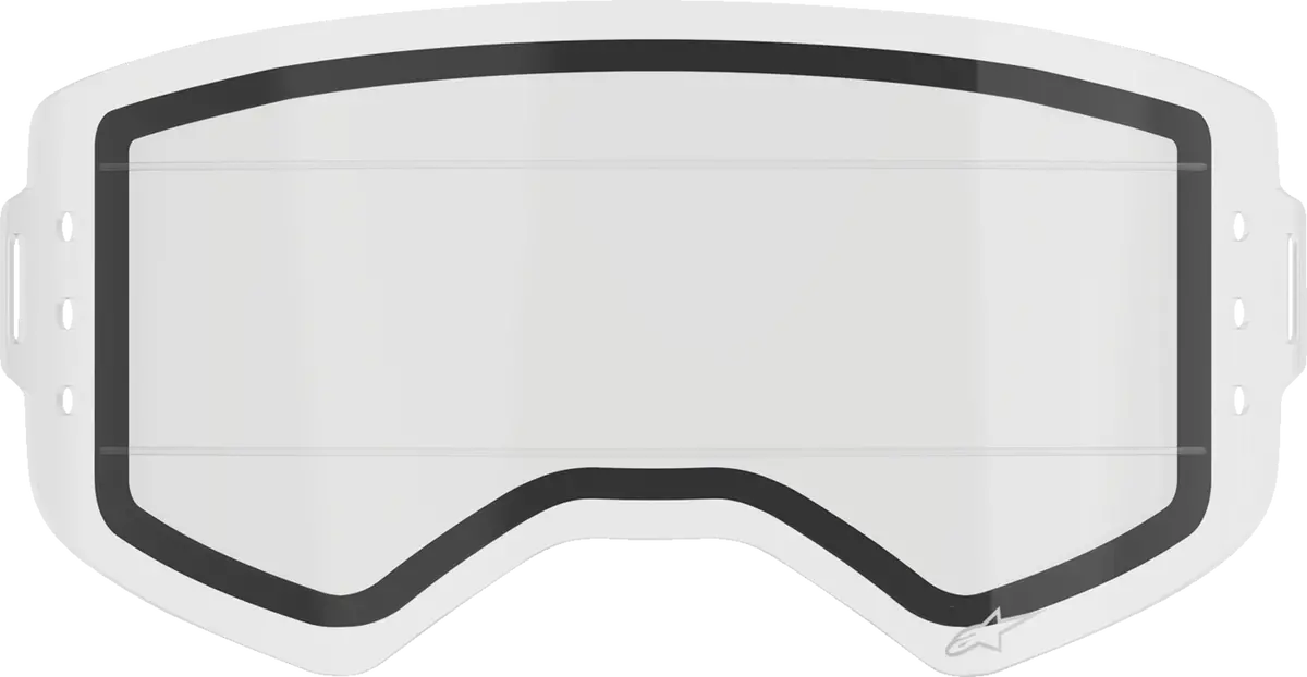 Alpinestars Goggles Supertech Wide Vision Roll-Off Dual Pane Lens - Clear, Part Number 9100525-016 1