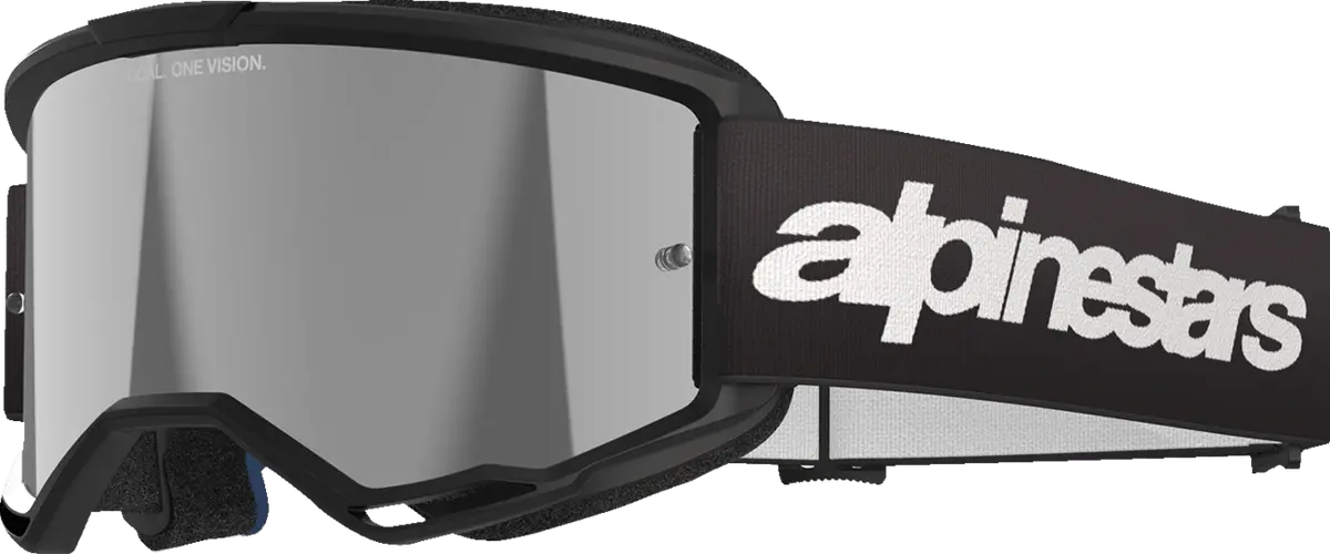 Alpinestars Vision 3 Goggles - Black W/ Silver Mirror Lens - 5103225-1456 1