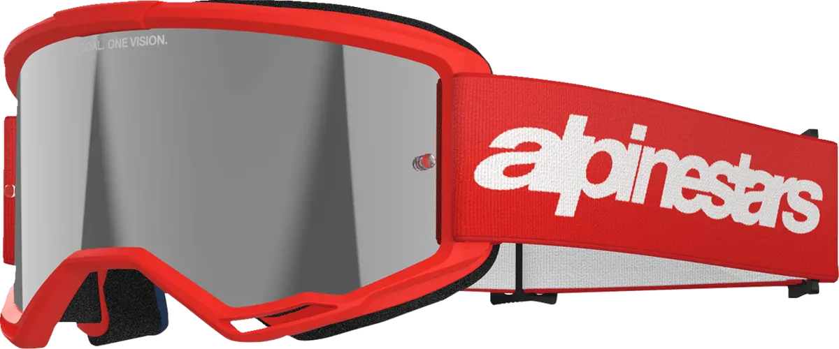 Alpinestars Vision 3 Goggles - Red W/ Silver Mirror Lens - 5103325-3094 1