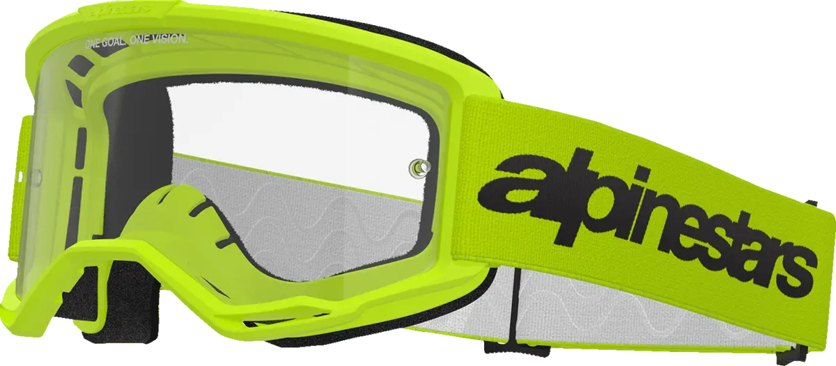 Alpinestars Goggles Vision 3 Goggle - Wordmark - Yellow With Clear Lens - 5103325-5038 1