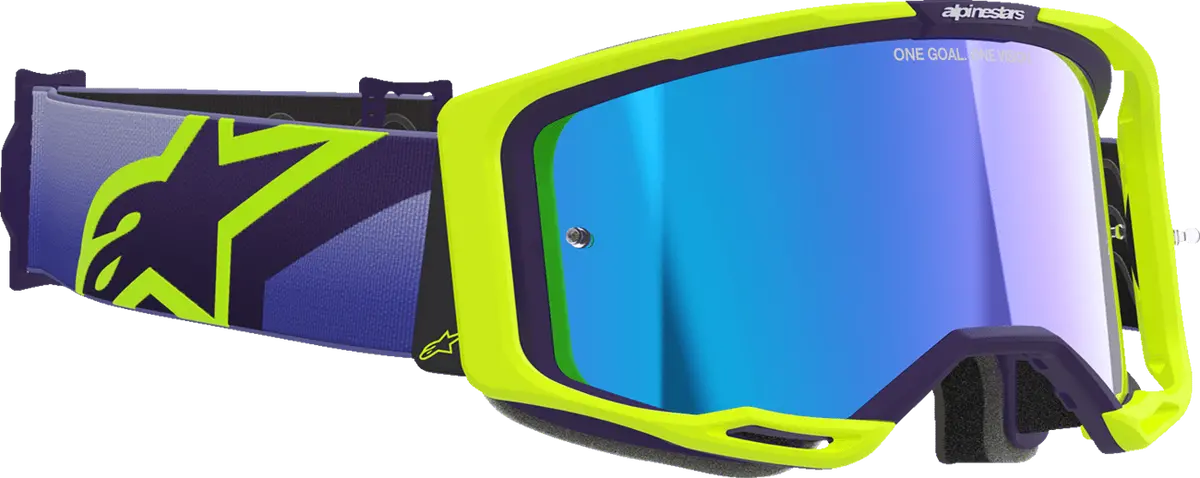 Alpinestars Vision 8 Motocross Goggles - Blue Mirror Lens 5101625-3161 1