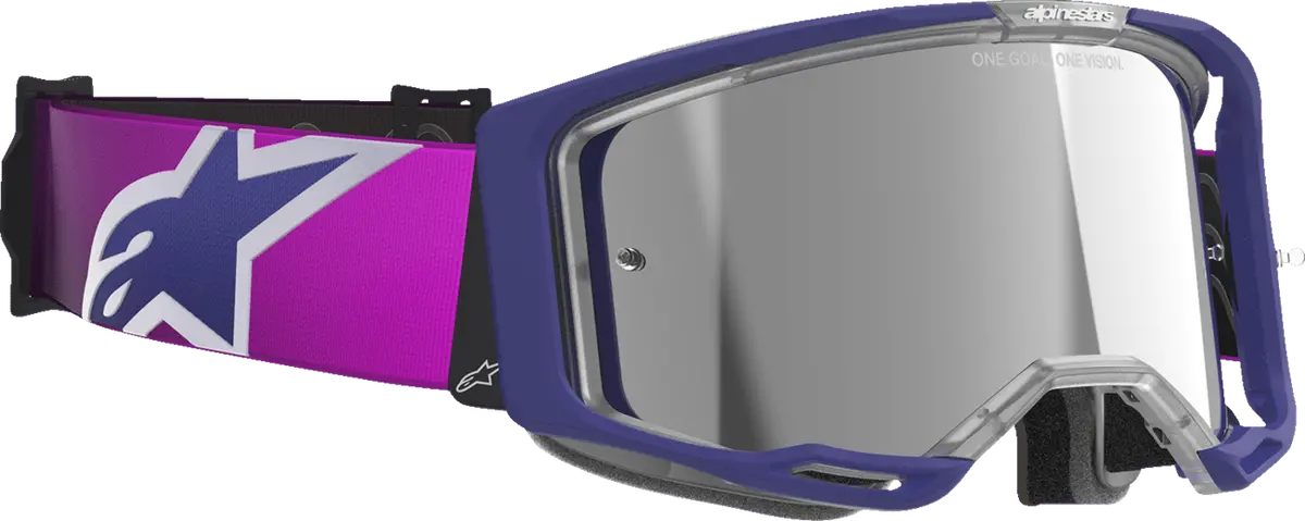 Alpinestars Goggles Vision 8 With Silver Mirror Lens * Purple/Light Gray - 5101625-3153 1