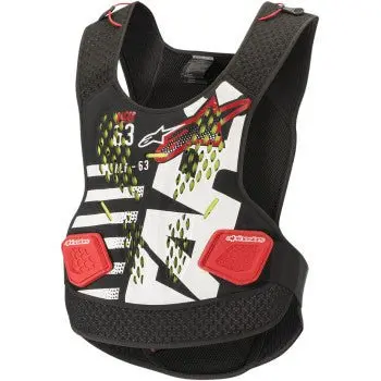 Alpinestars Sequence Chest Protector - Adult - Black/White/Red 1
