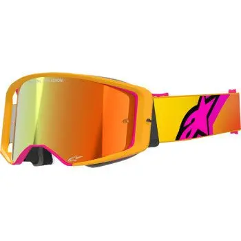 Alpinestars Supertech Corp Abs Vision Goggle Yellow/Pink - Red Mirror Lens, 5100325-5023 1
