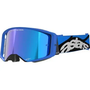 Alpinestars Supertech Stream Abs Vision Goggle Blue - Blue Mirror Lens, 5100625-7271 1