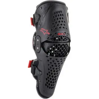 Alpinestars Sx-1 V2 Knee Guards - Black/Red 1