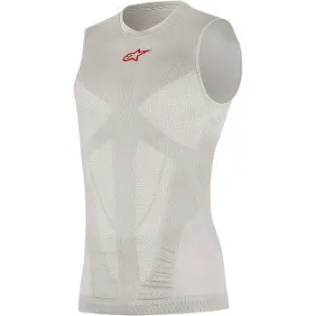 Alpinestars, Tech Tank Summer -  Silver/Red - Technical Base Layer 1