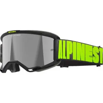 Alpinestars Vision 5 Hollow Goggle - Charcoal/Yellow Fluo - Silver Mirror Lens, 5102225-1470 1