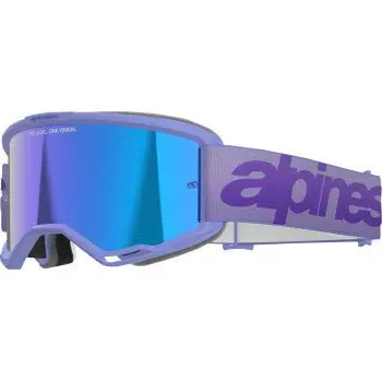 Alpinestars Vision 5 Wordmark Goggle - Purple - Blue Mirror Lens, 5102425-3116 1
