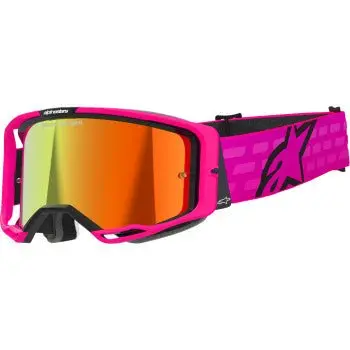 Alpinestars Vision 8 Corp Goggles - Pink/Red Mirror Lens, 5101625-3083 1