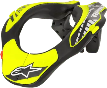 Alpinestars Youth Neck Support - Black/Yellow Fluo - One Size 1