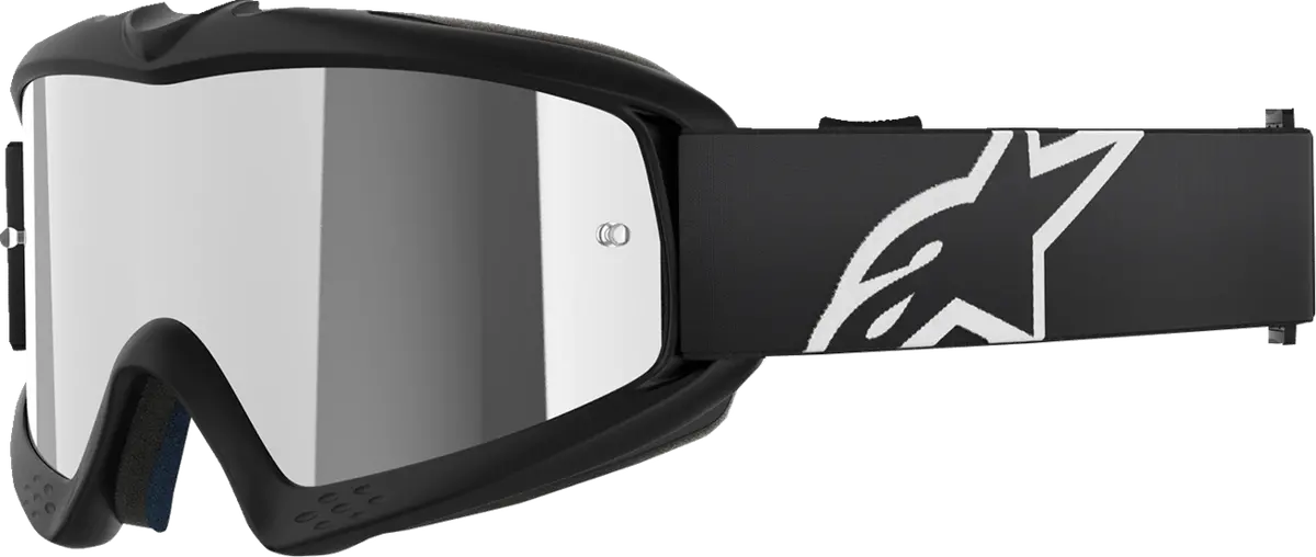 Alpinestars Youth Vision Goggle - Black With Silver Mirror Lens - 5140225-1456 1