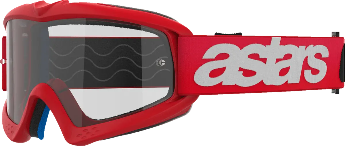 Alpinestars Youth Vision Goggle - Blaze Red With Clear Lens - 5140325-3067 1
