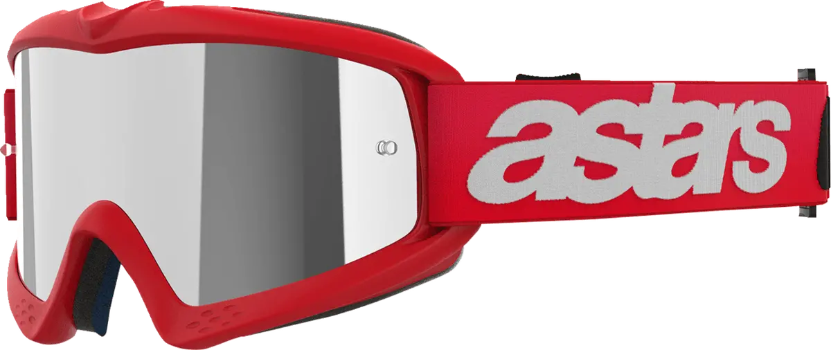 Alpinestars Youth Vision Goggle Blaze Red With Silver Mirror Lens - 5140425-3094 1