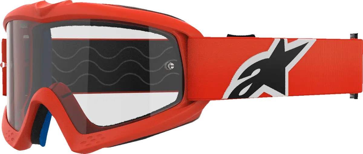 Alpinestars Youth Vision Goggle With Clear Lens - Orange Frame - 5140125-430 1