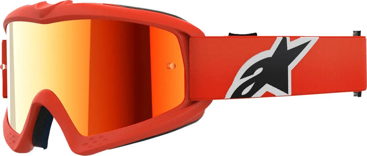 Alpinestars Youth Vision Goggle With Orange Frame And Red Mirror Lens - 5140225-480 1