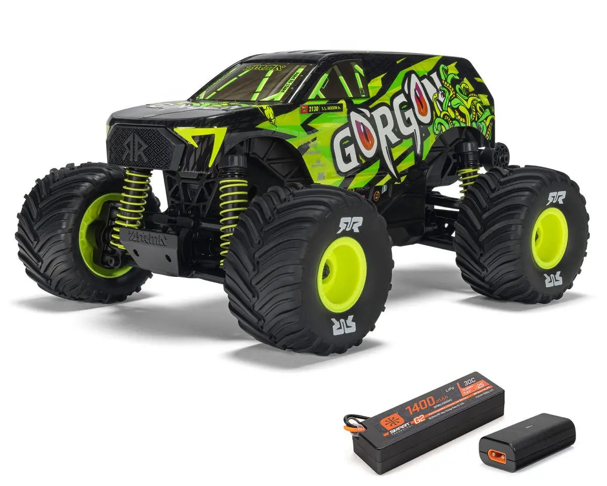 Arrma Gorgon Grom 4X4 1/16 Rtr Brushed Monster Truck W/Slt2 2.4Ghz Radio, Battery & Charger 1