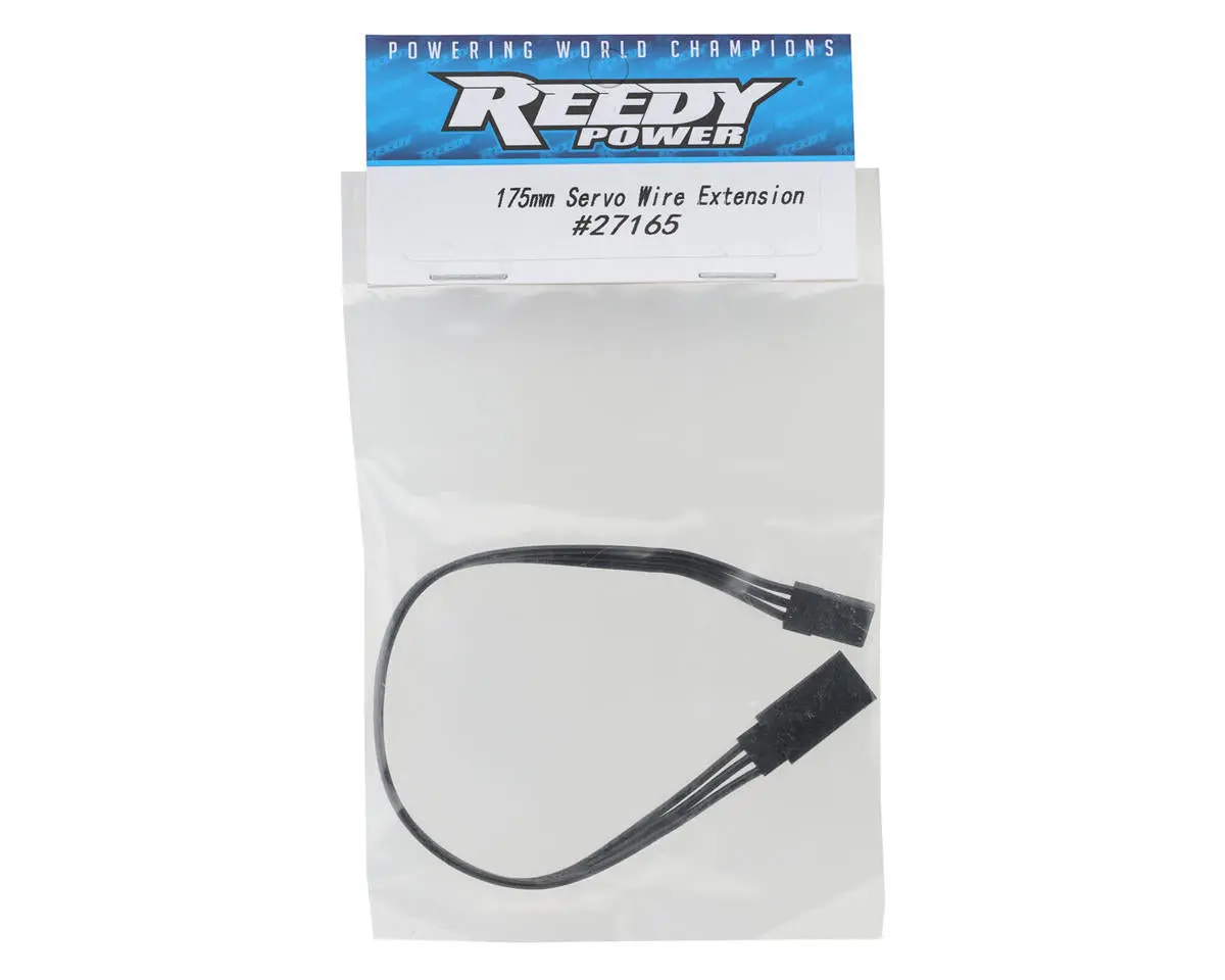 Reedy 175Mm Servo Wire Extension Lead (Black) 2