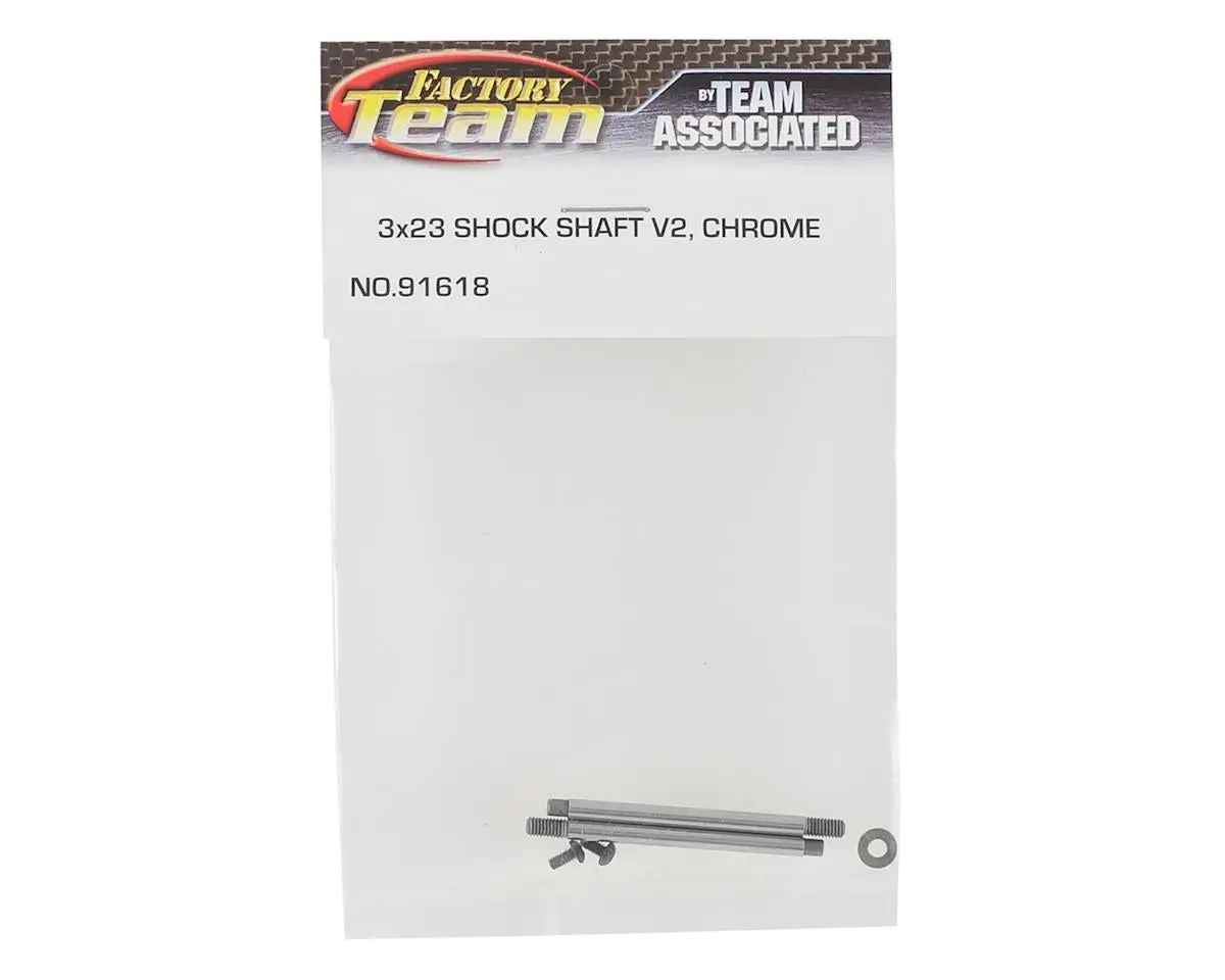 Associated 3X23mm V2 Chrome Screw Mount Front Shock Shaft (2) 1