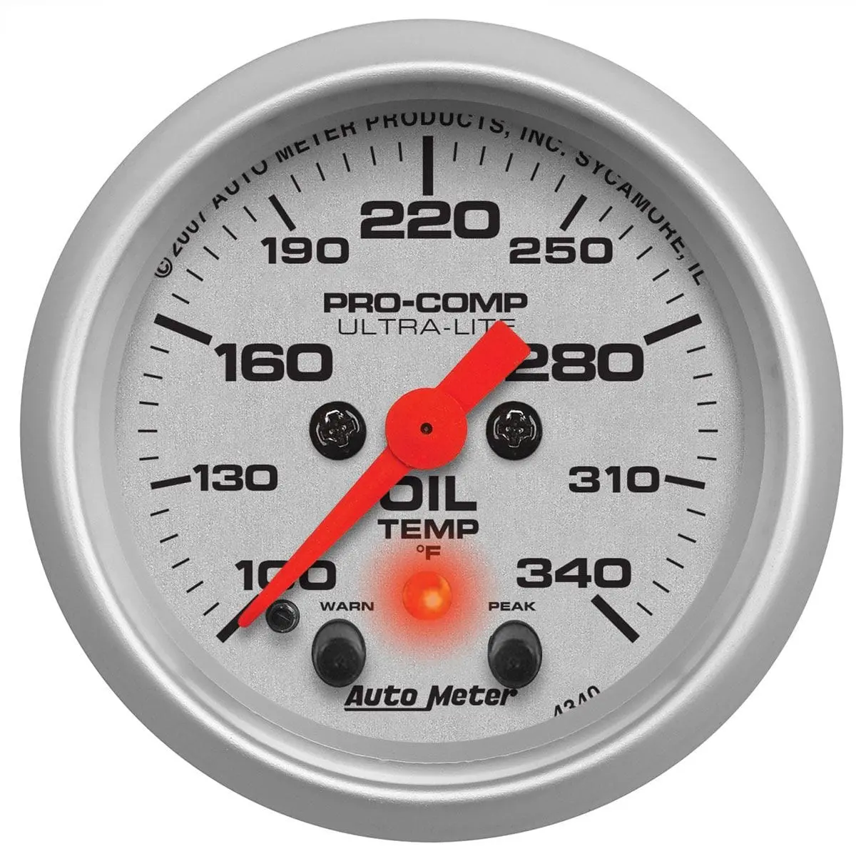 Autometer Au4340 Ultra-Lite Oil Temperature Gauge – 2-1/16" Dial 1