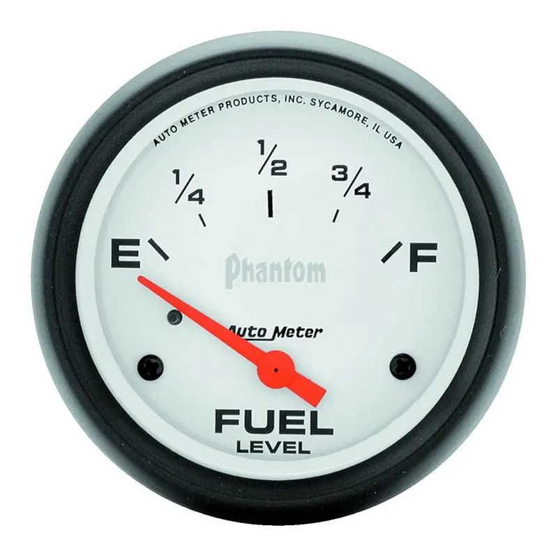 Phantom Series Analog Fuel Level Gauge – 2-1/16", 0–90 Ohm Sender Compatible 1