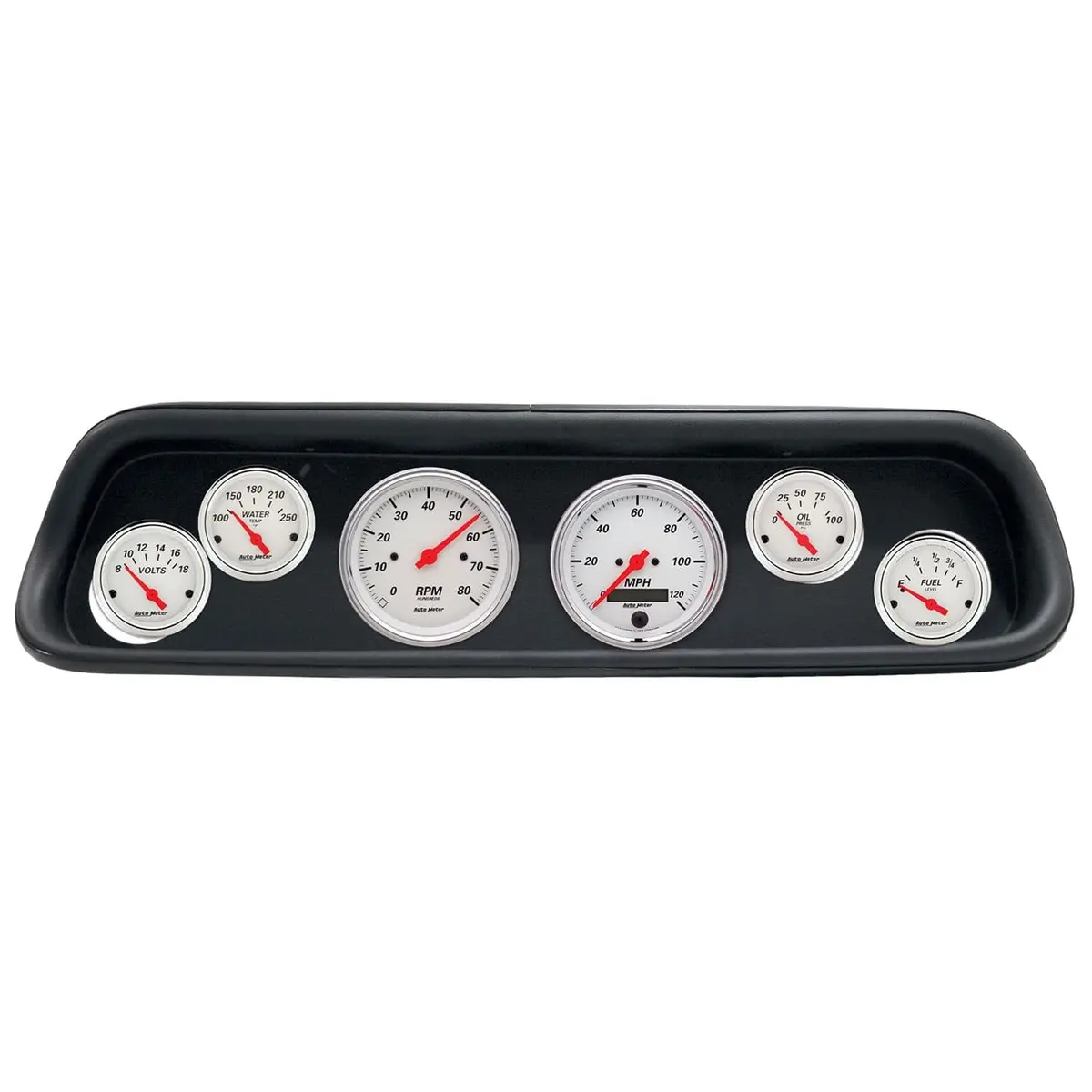 Autometer Arctic White Analog Gauge Cluster – 2107-03 1