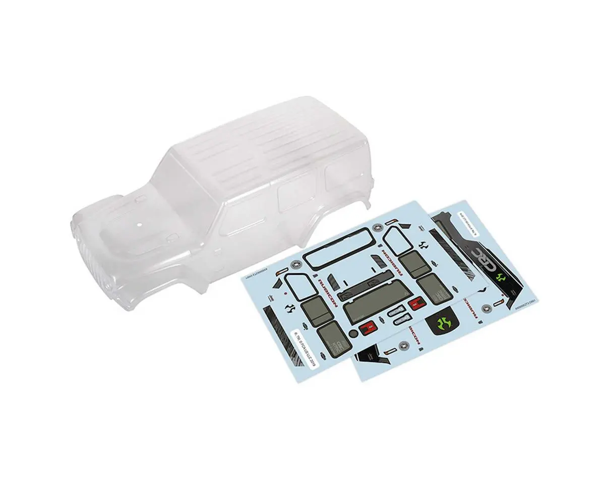 Axial Scx24 2019 Jeep Jlu Crc Pre-Cut Body (Clear) 1