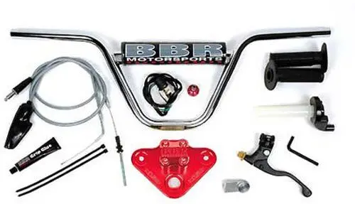 Bbr Handlebar & Tripple Clamp Compleate Kit Red - 510-Hxr-5041 - 2000-2023 Honda Crf50f, Xr50r 1