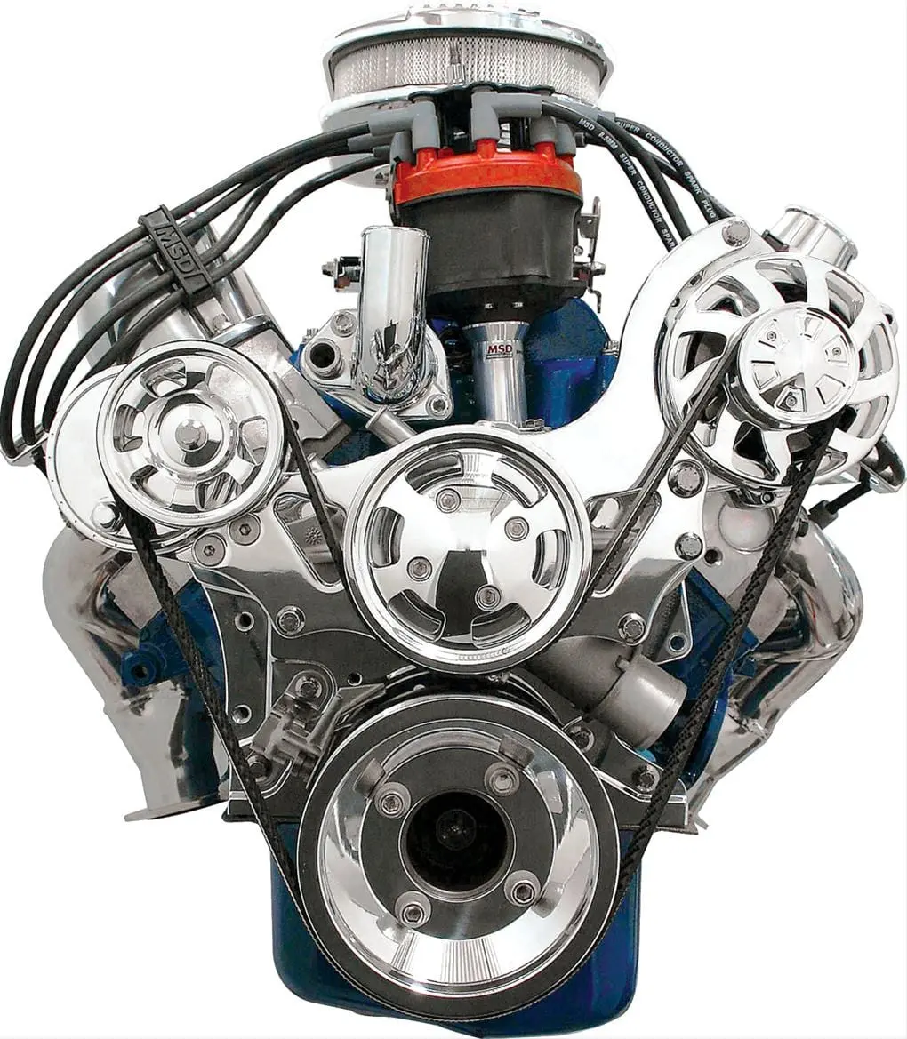 Billet Specialties 13625 Tru Trac Serpentine Drive – A/C-Free Configuration 1