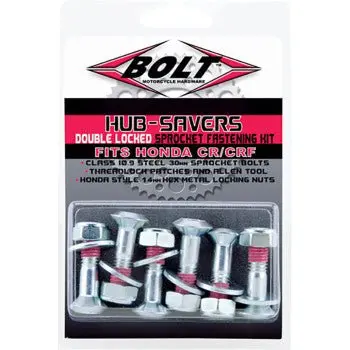Bolt Motorcycle Hardware - Sprocket Bolts Sold In 6 Pack - Black Or Silver 5