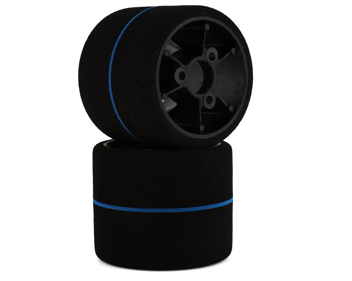 Bsr Racing 1/12 Rear Mounted Foam Tires (2) (Blue Stripe) 1