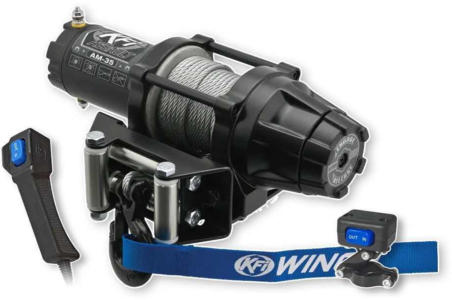Kfi Kfi Am-35 3500Lb Steel Cable Assault Series Winch For Off-Road Vehicles Am-35 1