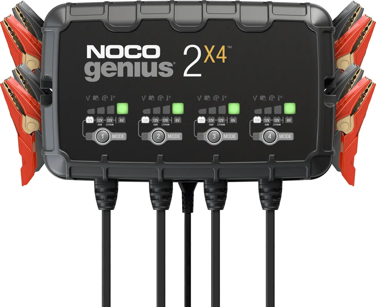 Noco Genius - 4 Bank 2X4 Charger - Genius2x4 - Lead Acid And Lithium-Ion Batteries 1
