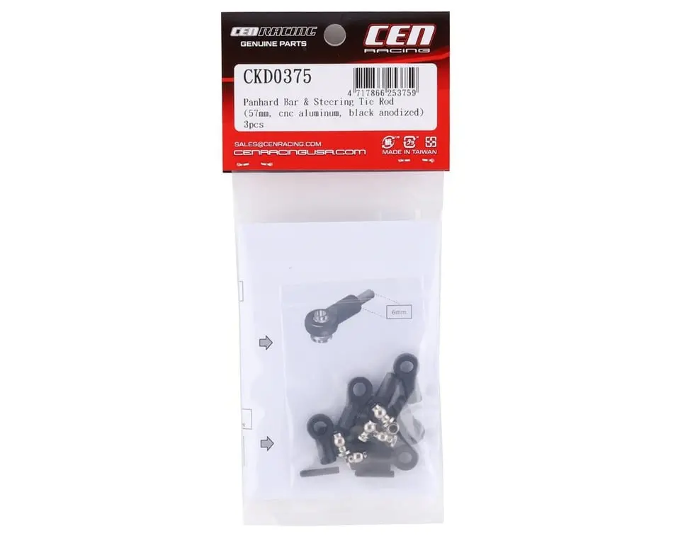 Cen F450 57Mm Aluminum Panhard Bar & Steering Tie Rod (Black) (3)
(Ckd0375) 2