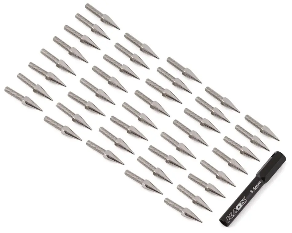 Cen 2.5Mm Bullet Spiked Wheel Lug Bolts W/Tool (Sliver) (40) (Ckd0612) 1