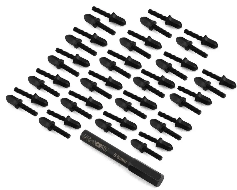 Cen Racing Ckd0614 Bullet Wheel Lug (Black) (40) (2.5Mm Studs) W/Tool 1