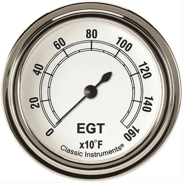 Classic Instruments Cw398Slf Classic White Series Gauge – Analog Speedometer & Tachometer Combo 1