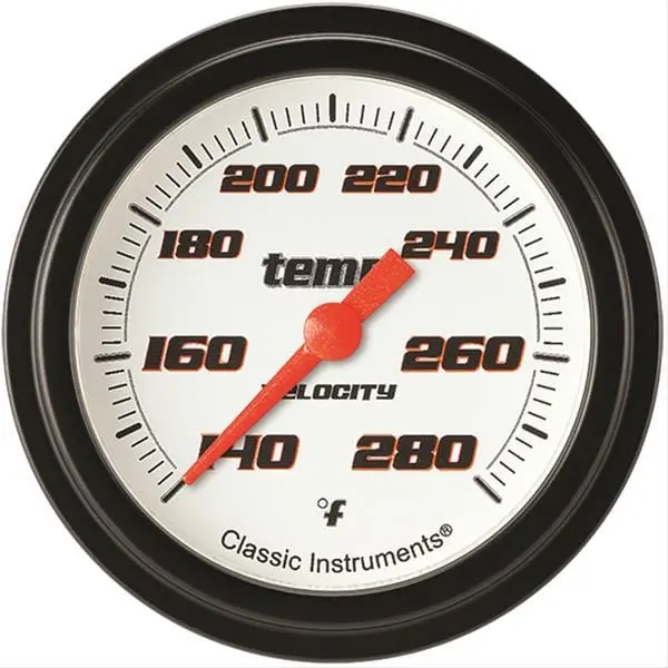 Classic Instruments Vs326Wblf-04 Velocity Series Gauge – Modern Blackface With White Led Backlight 1