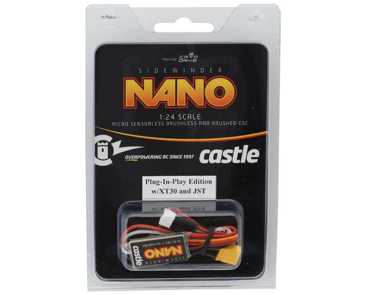 Castle Creations Sidewinder Nano Micro Plug-N-Play Brushless/Brushed Esc (12.6V) W/Xt30 Connector 1