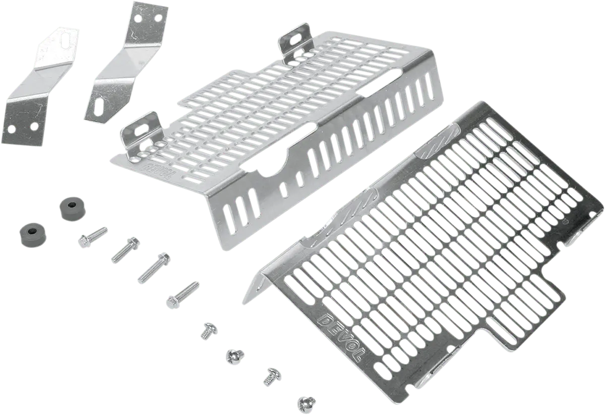 Devol Brushed Aluminum Radiator Guard For Honda 0101-1103 1