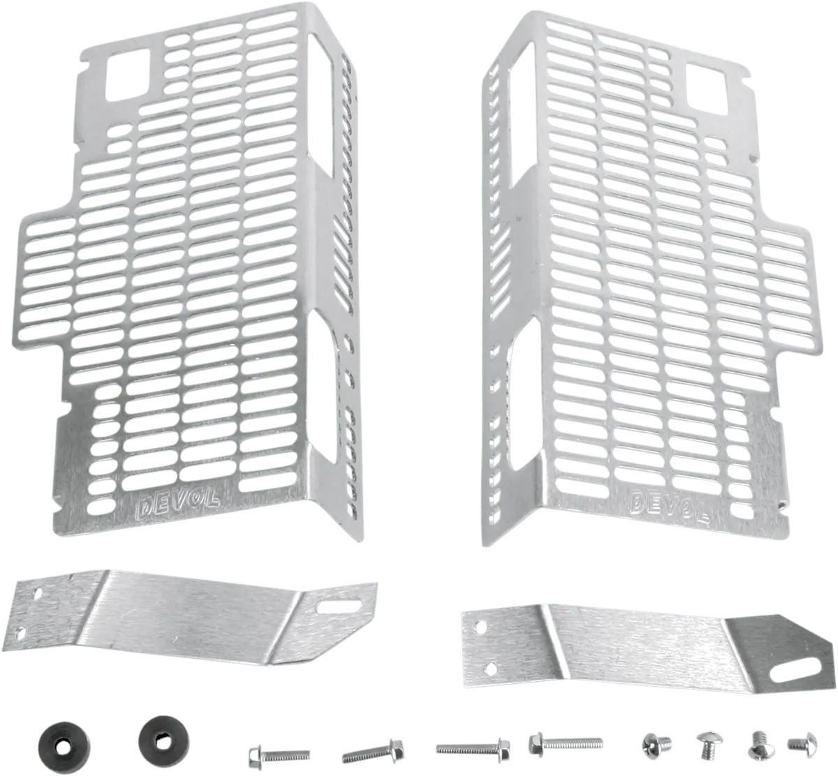 Devol Brushed Aluminum Radiator Guard For Honda 0101-1202 1