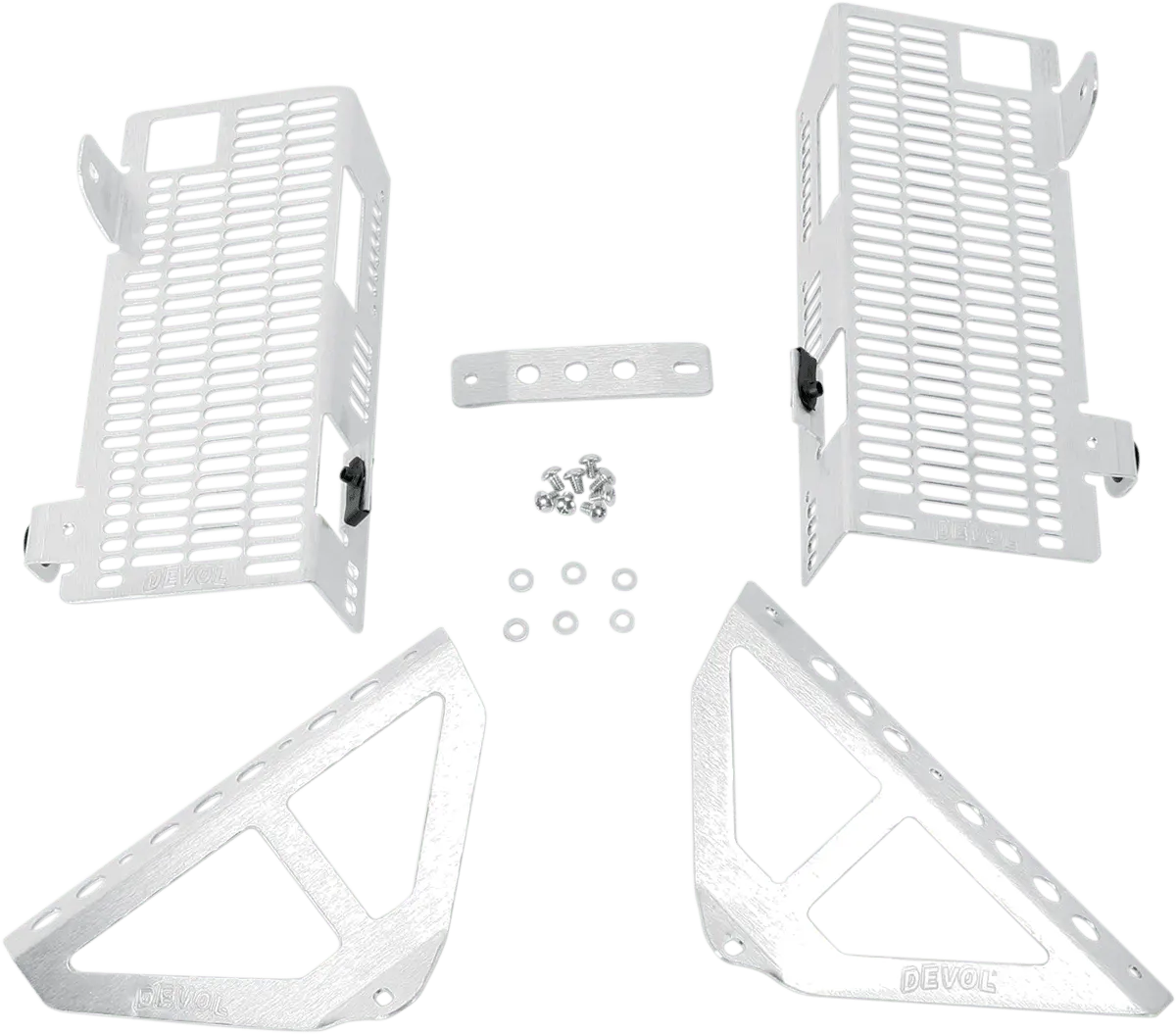 Devol Brushed Aluminum Radiator Guard For Honda 0101-1207 1
