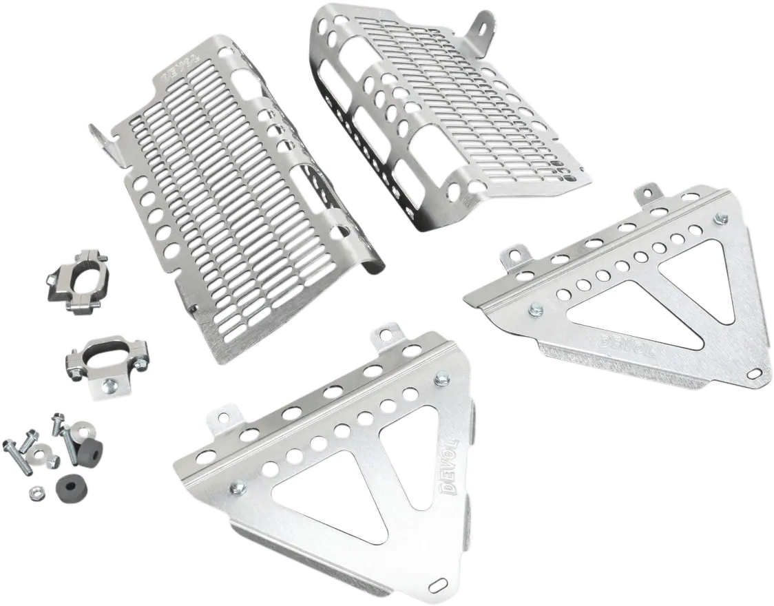 Devol Brushed Aluminum Radiator Guard For Honda 0101-1210 1