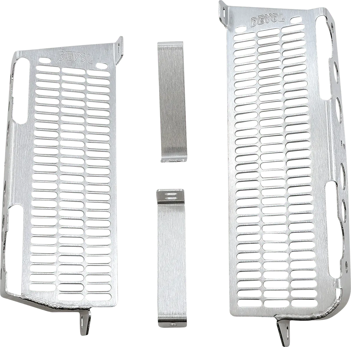 Devol Brushed Aluminum Radiator Guard For Kawasaki 0101-2406 1