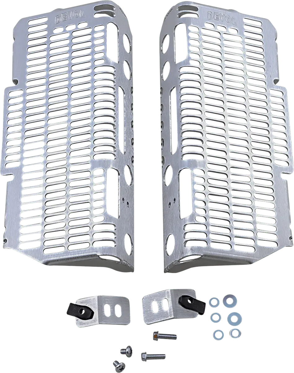 Devol Brushed Aluminum Radiator Guard For Yamaha 0101-5505 1